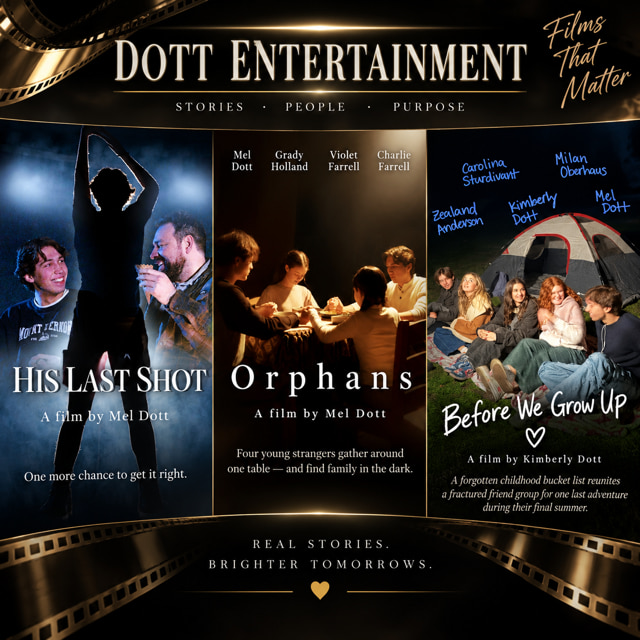 Dott Entertainment — Films That Matter: Orphans, His Last Shot, and Before We Grow Up